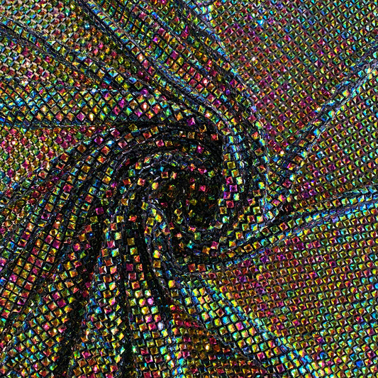 Crystal Glass Mesh - Iridescent / Black
