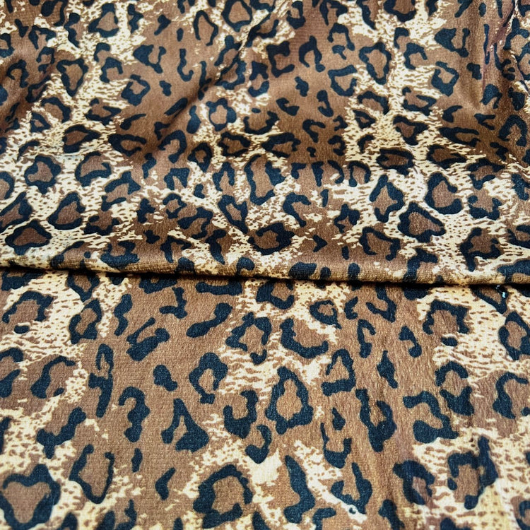 Leopard Print Velour - Sienna/Black