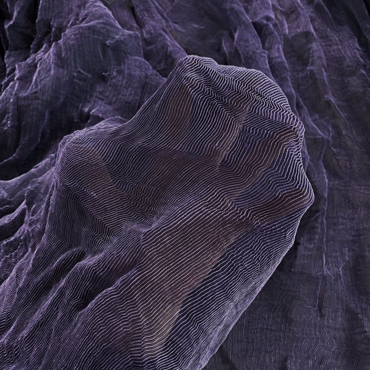 Plisse Shot Organza - Aubergine