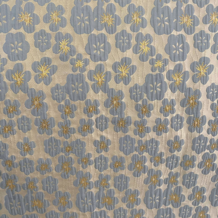 Wrinkle Daisy Brocade - Powder Blue