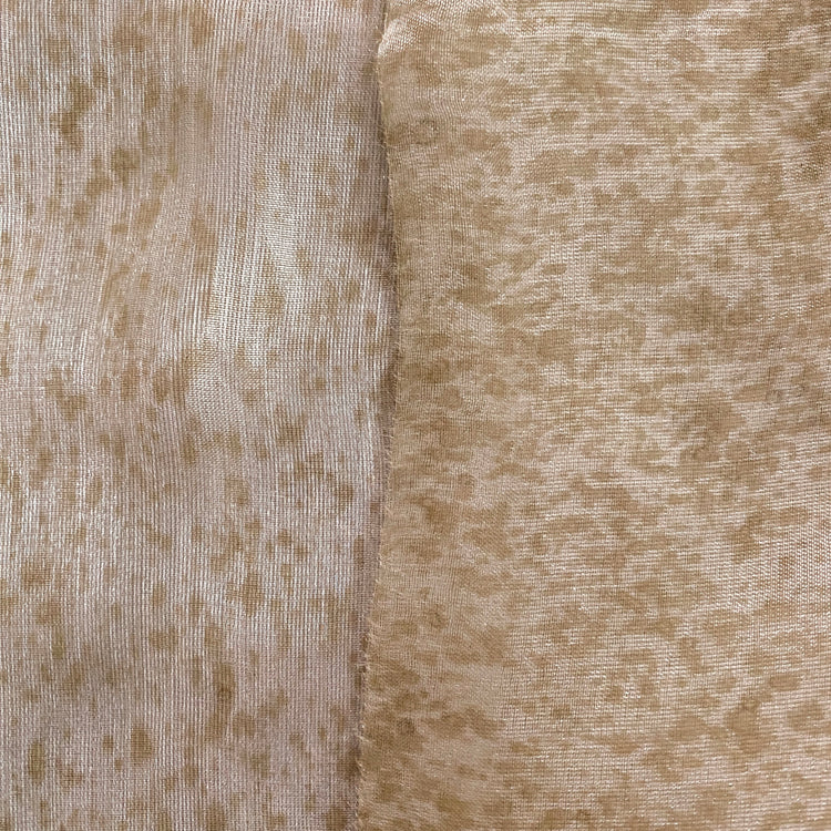 Speckle Stained Shimmer Organza - Antique White / Tan
