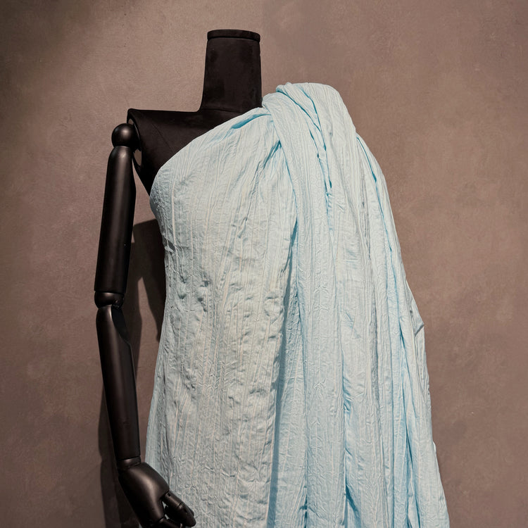 Creased Sateen - Ice Blue