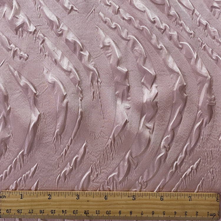 Wave Embossed Satin Plisse - Pink