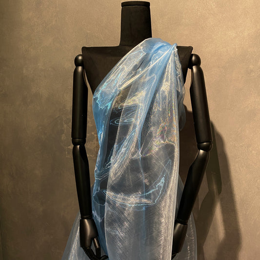 Metallic Organza - Air Blue