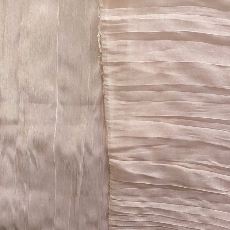 Plisse Shimmer Satin - Bisque