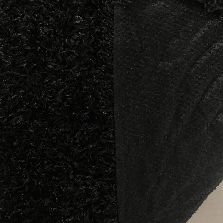 Faux Ostrich Feather Fur- Black