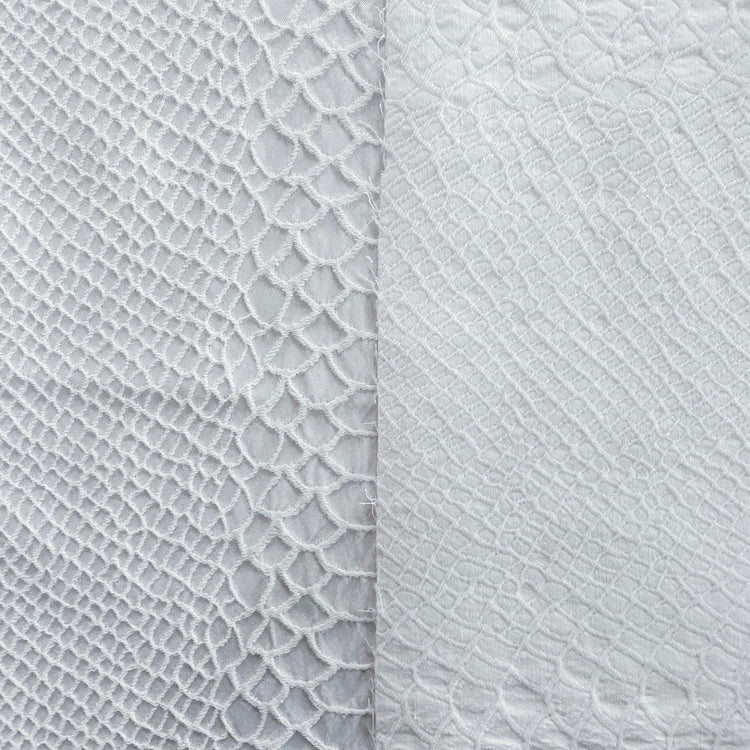 Reptile Raised Dobby Jacquard - White