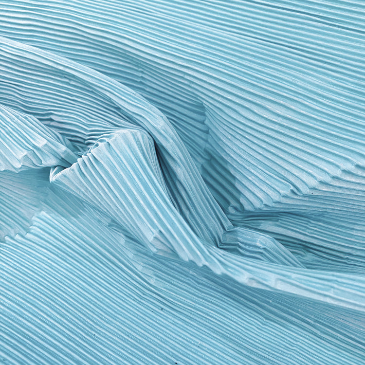 Accordion-Pleated Taffeta - Powder Blue