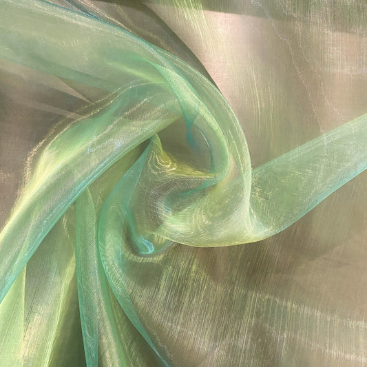 Shot Organza - Yellow Green / Blue
