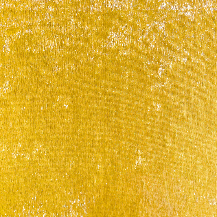 Brushed Metallic Long-pile Velvet - Yellow Gold