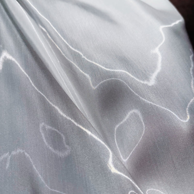 Fabric Lab Exclusive - Satin Backed Liquid Shimmer - White