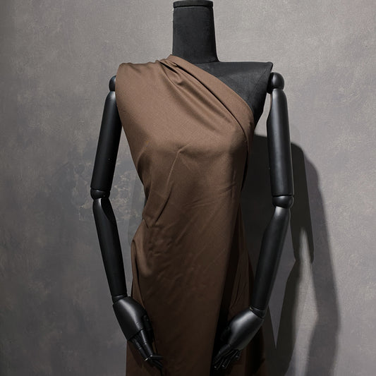 Australian Merino Worsted Wool Gabardine - Chocolate