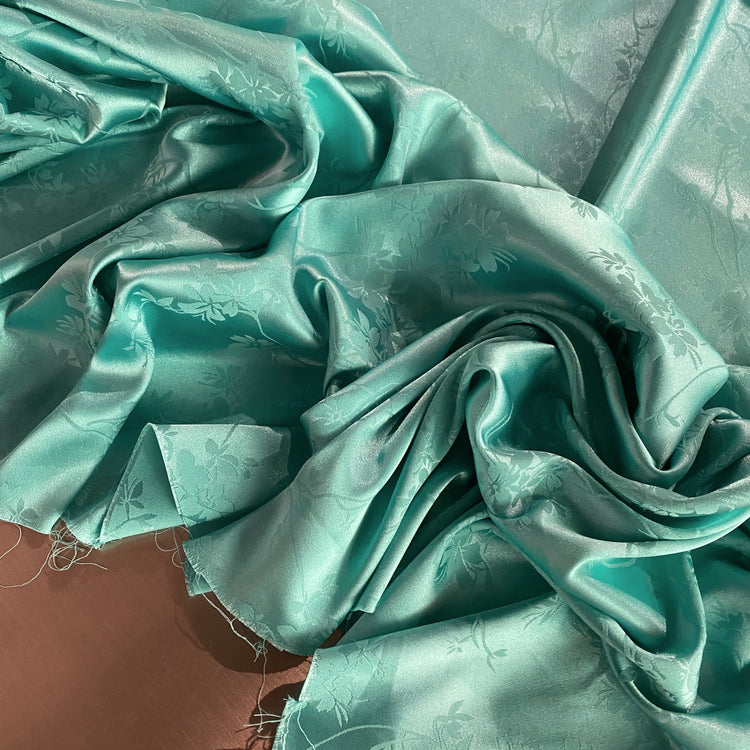 Satin Orchid Damask - Aquamarine