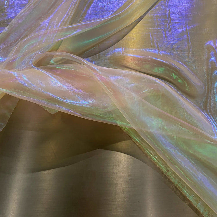Holographic Organza - Light Salmon