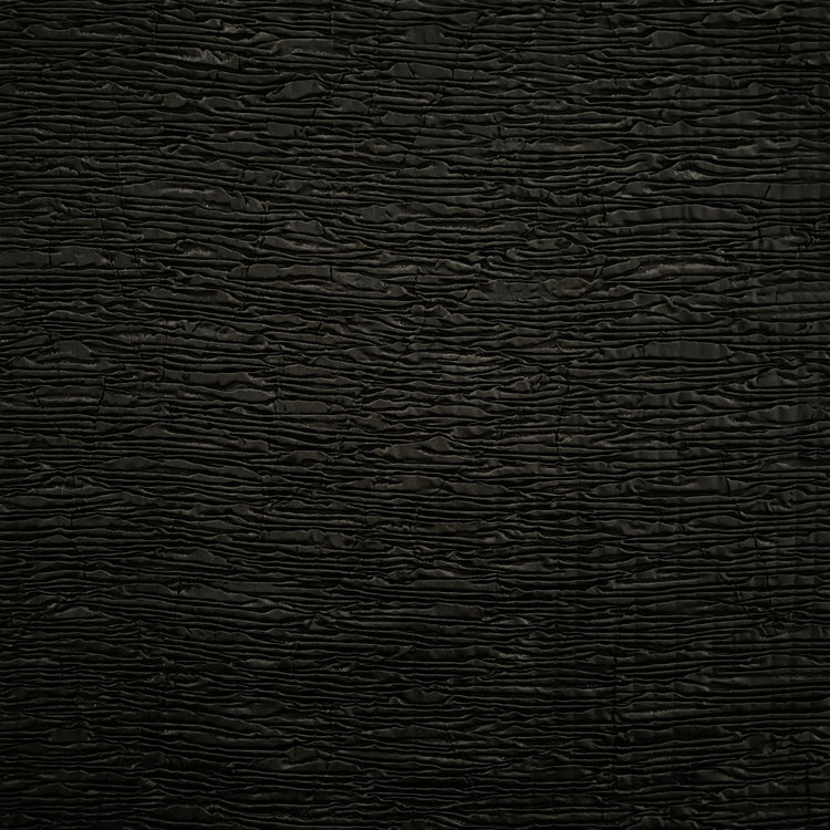 Woodgrain Plisse Taffeta - Black