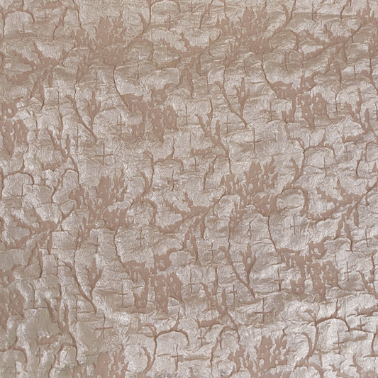 Crinkle Textured Cloqué - Tan Brown