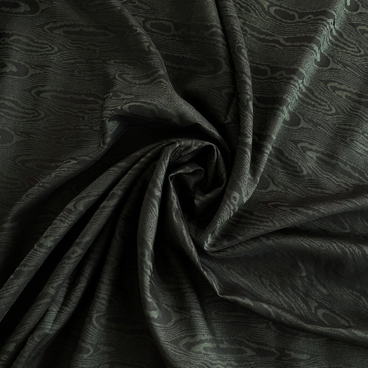Timber Grain Moiré Jacquard - Green / Black