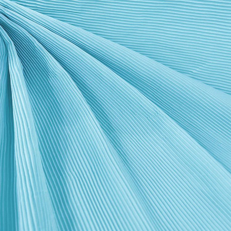 Accordion-Pleated Taffeta - Light Blue