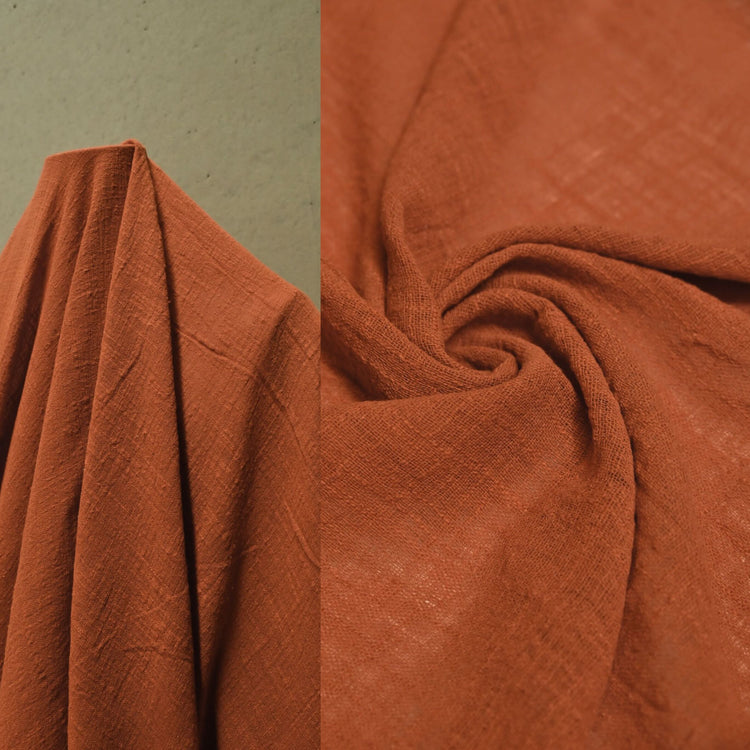 Cheesecloth Cotton Slub - Orange