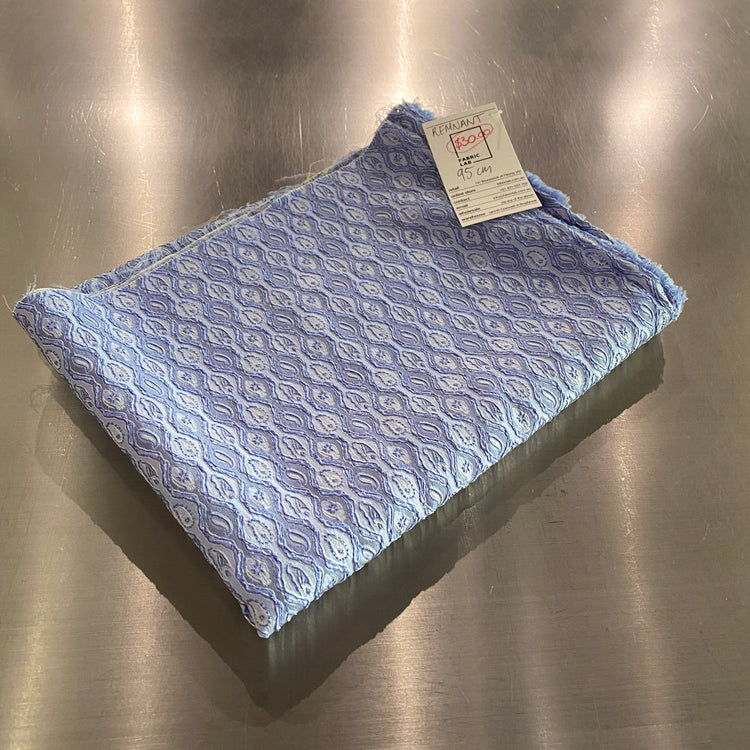 (Remnant) Raised Geometric Jacquard - Lavender/Blue - 0.95m