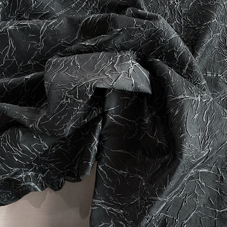 Bonded Creased Sateen - Black