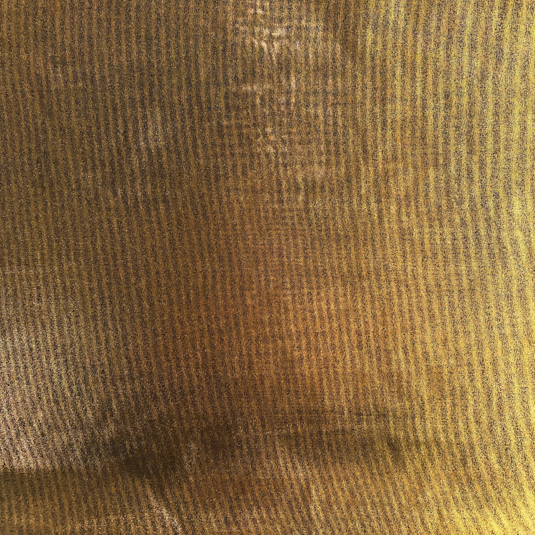 Moiré Stripe Metallic Chiffon - Gold/Black