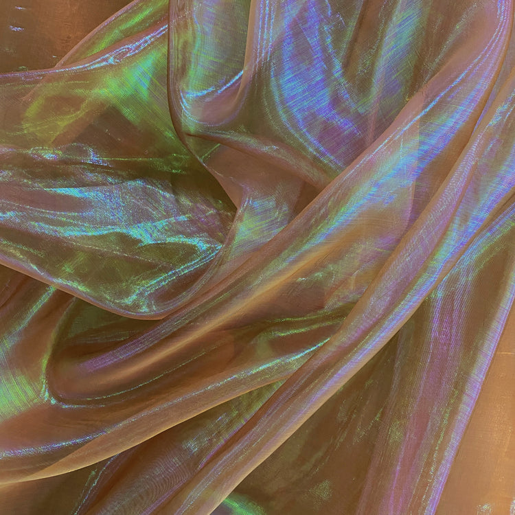 Holographic Organza - Rosy Brown