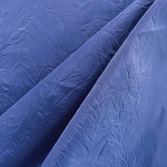 Creased Taffeta Bonded Jersey - Medium Blue