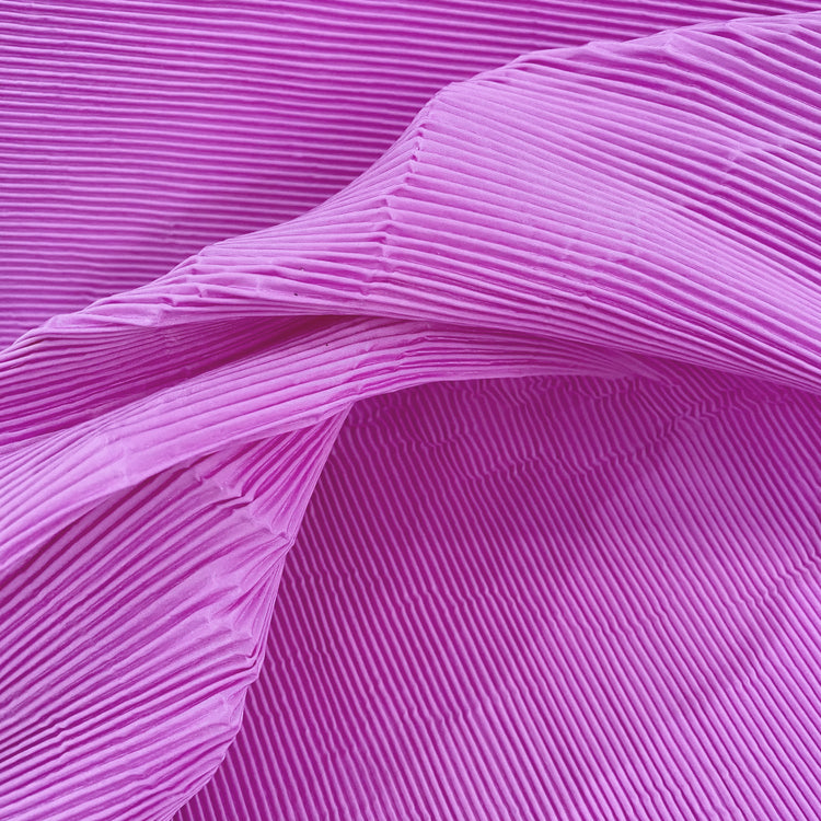 Accordion-Pleated Taffeta - Magenta