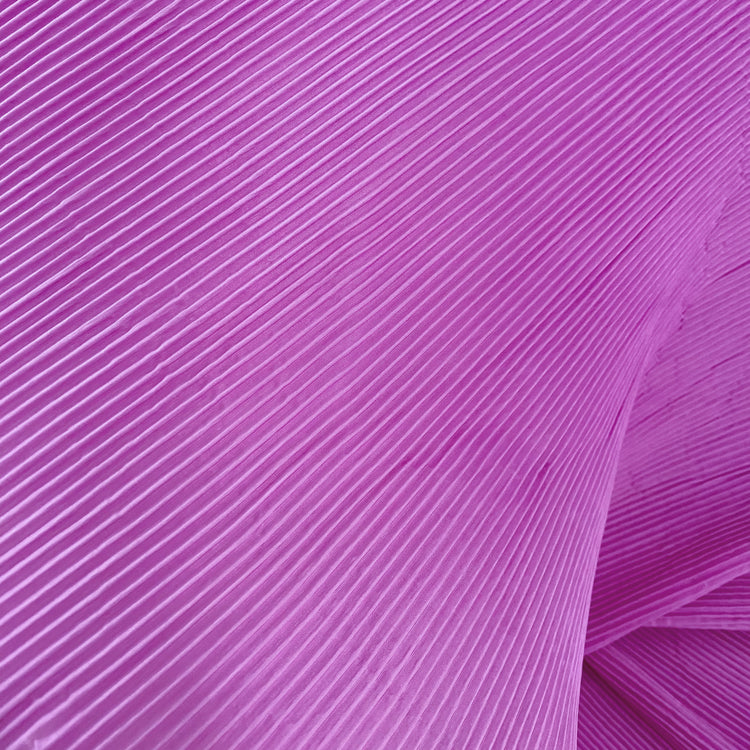 Accordion-Pleated Taffeta - Magenta