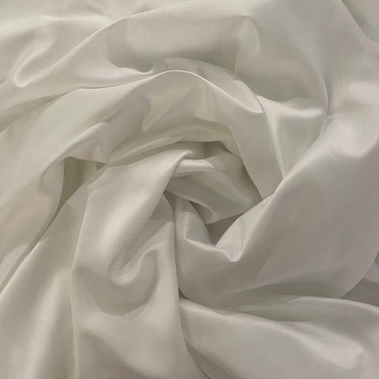 Satin Recycled Polyester - White