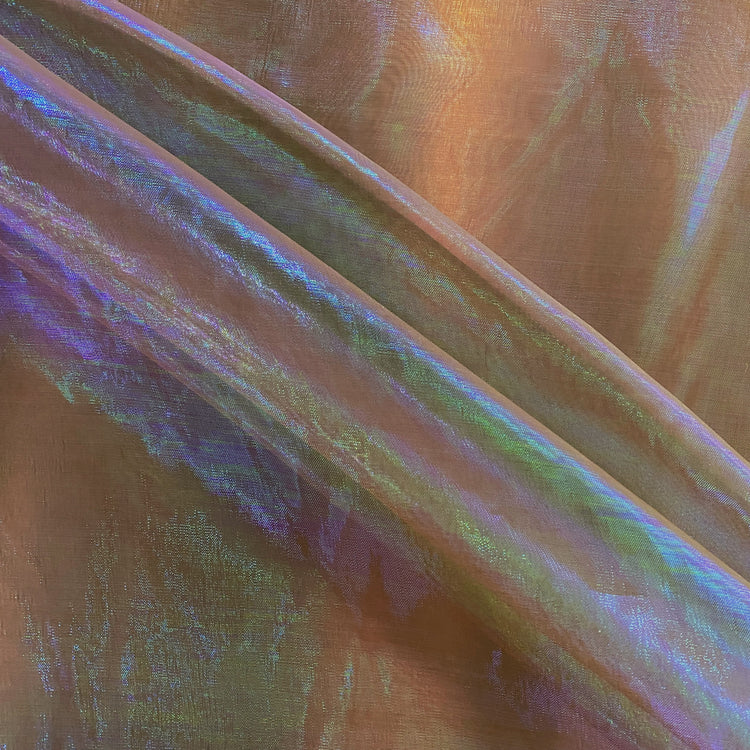 Holographic Organza - Rosy Brown
