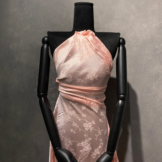 Satin Orchid Damask - Papaya Whip