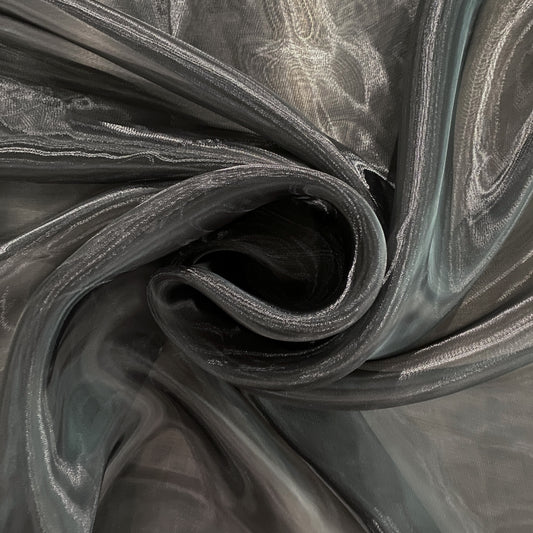 Liquid Shimmer Organza - Black