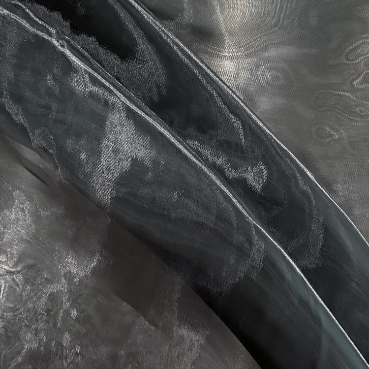Liquid Shimmer Organza - Black