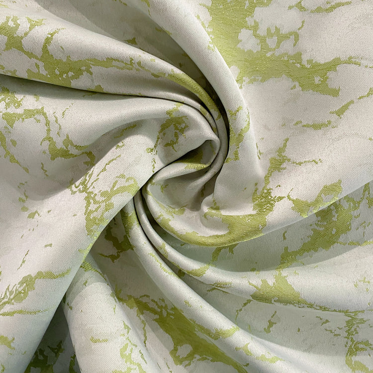 Abstract Marble Jacquard - Lawn Green / Pale Silver