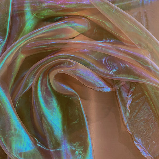Holographic Organza - Rosy Brown