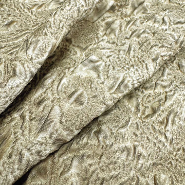 Baked Earth Quilted Poly/Cotton Double Weave - Light Goldenrod/Charcoal