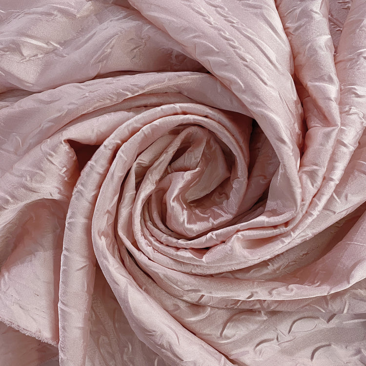 Wave Embossed Satin Plisse - Pink