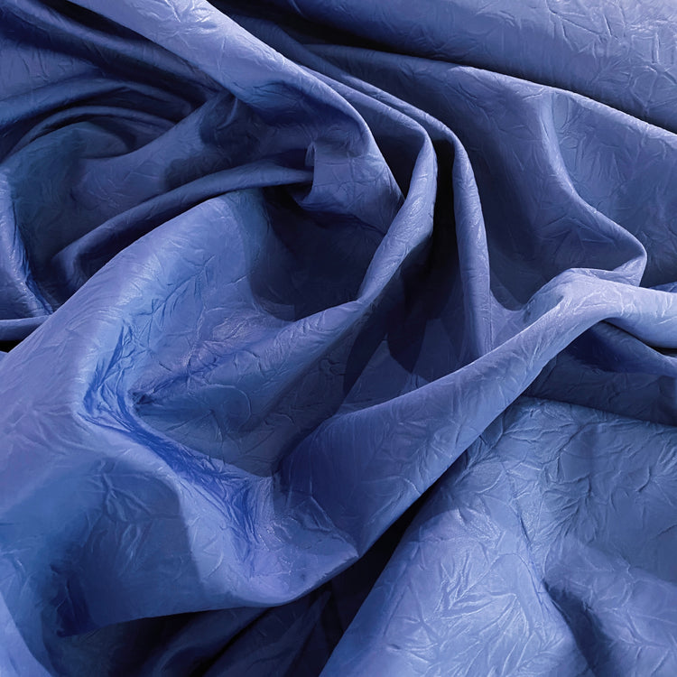 Creased Taffeta Bonded Jersey - Medium Blue