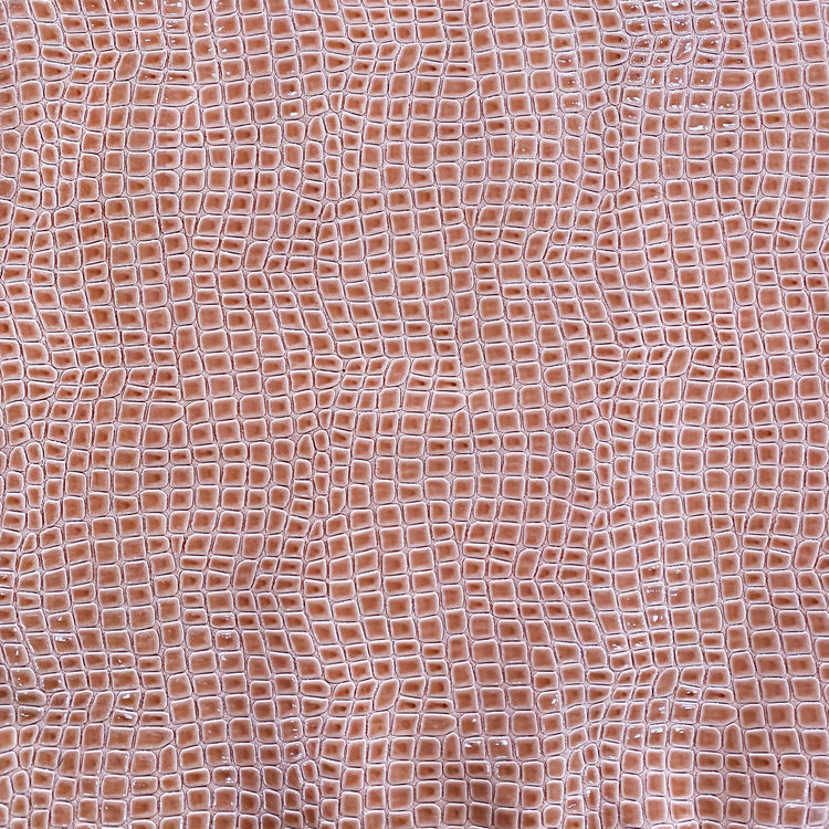 Patent Alligator Faux Leather - Medium Pattern - Light Salmon