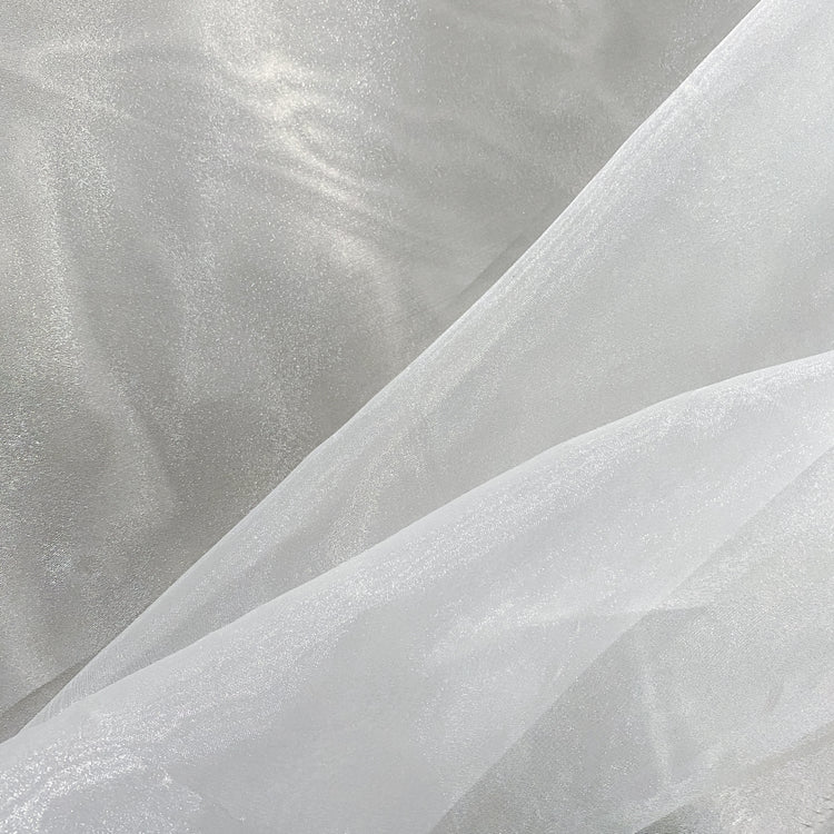 Metallic Organza - White