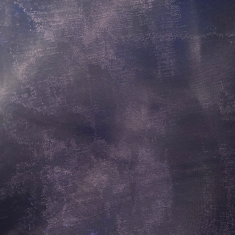 Liquid Steel Organza - Navy