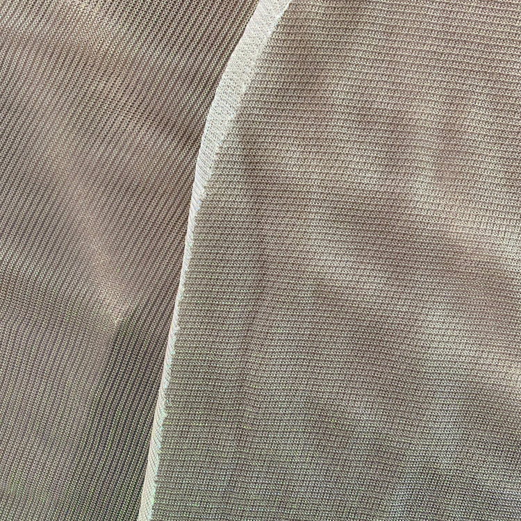 Chainmail Raschel Mesh Knit - White / Holographic