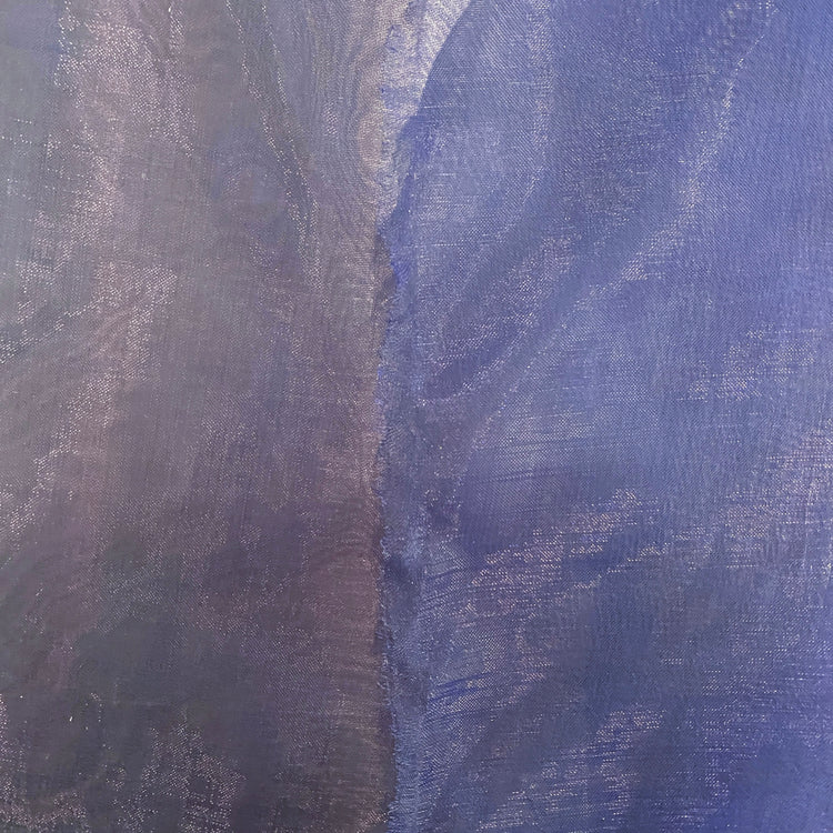 Liquid Steel Organza - Navy