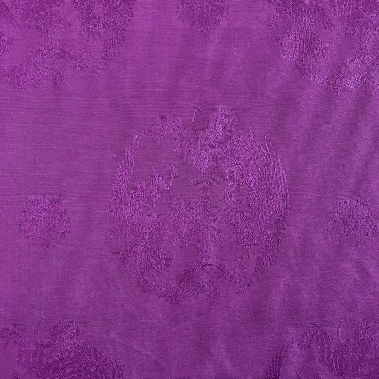 Floral Phoenix Silk/Cotton Damask - Purple