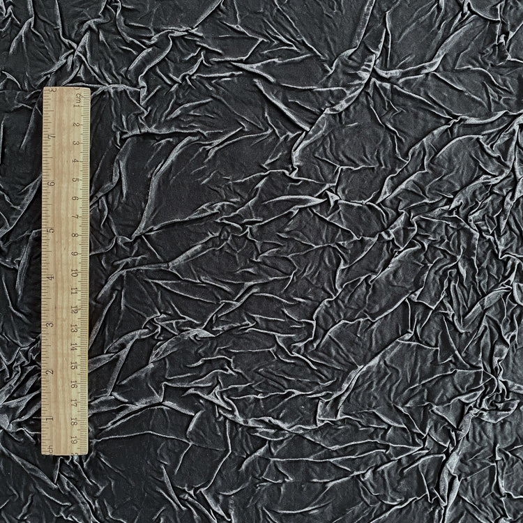 Bonded Creased Sateen - Black