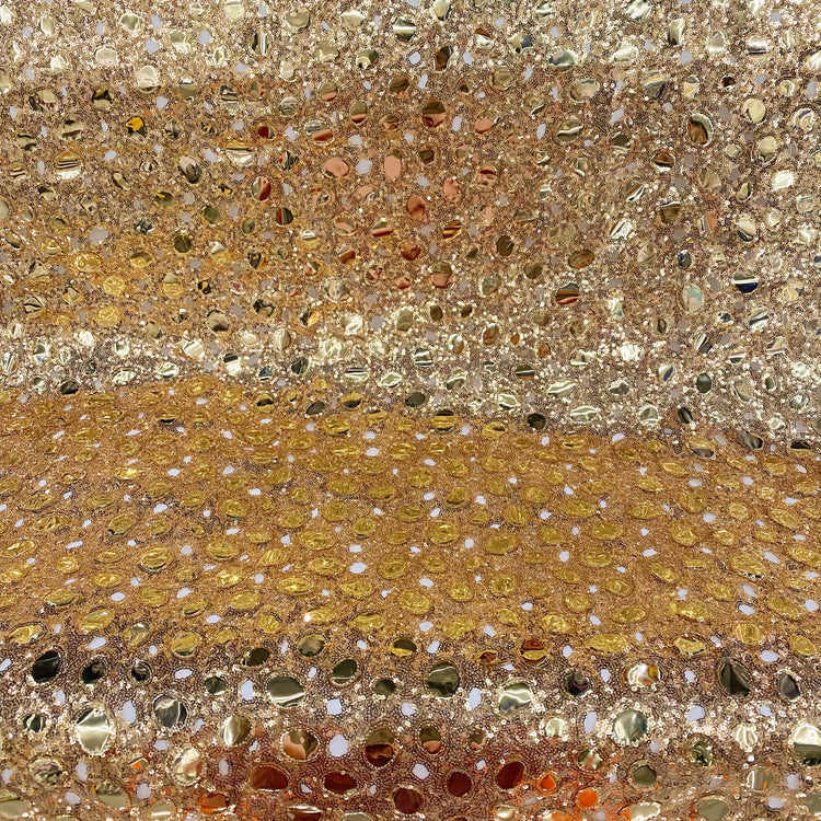 Sequinned Mirror Tulle - Gold