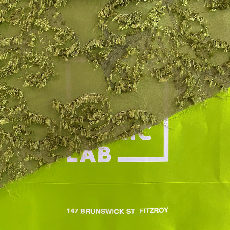 Cut-Pile Damask - Olive Drab