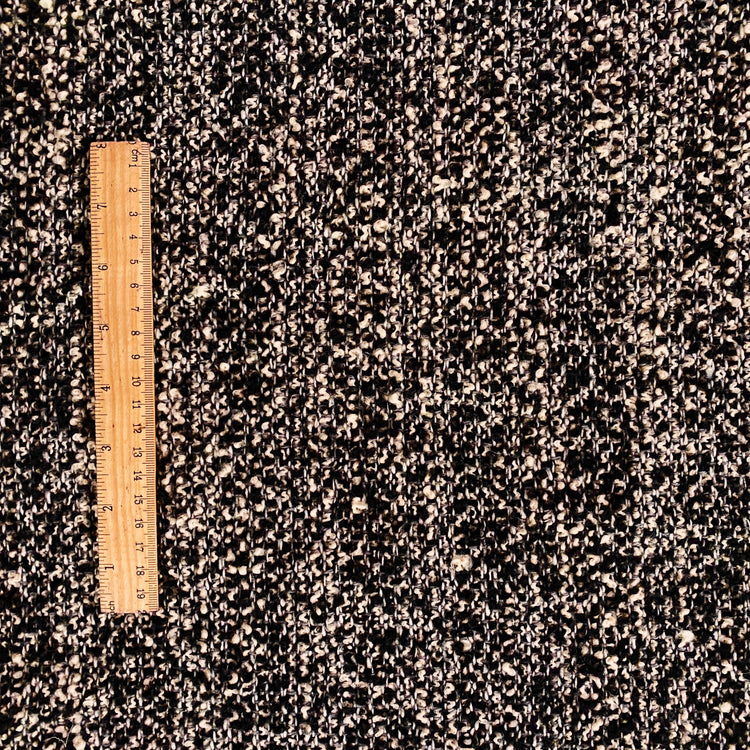 Tweed Bouclé- Wool/Poly/Nylon Blend - Black/White